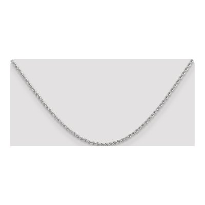 14K White Gold 2.25mm Handmade Rope Chain – view 6