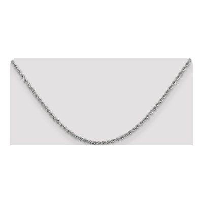 14K White Gold 2.5mm Handmade Rope Chain – view 6