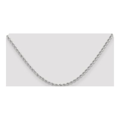 14K White Gold 2.75mm Handmade Rope Chain – view 6