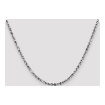14K White Gold 3mm Handmade Rope Chain – view 6