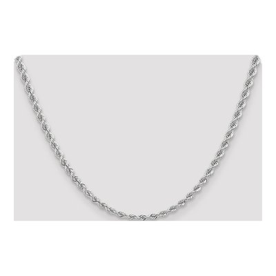 14K White Gold 4mm Handmade Rope Chain – view 6