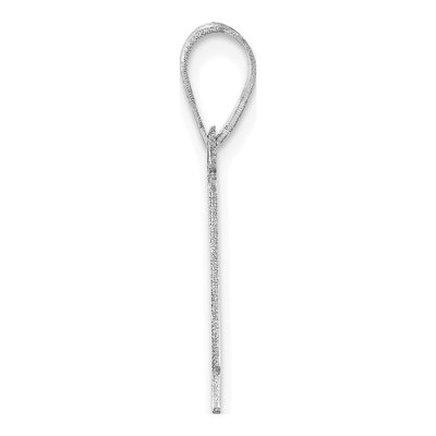14K White Gold Number 1 Pendant – view 2