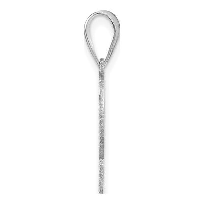 14K White Gold Number 2 Pendant – view 2