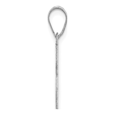 14K White Gold Number 3 Pendant – view 2