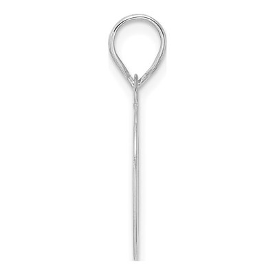 14K White Gold Number 10 Pendant – view 2