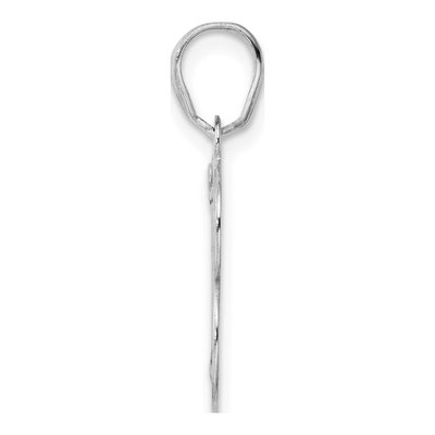 14K White Gold Number 13 Pendant – view 2