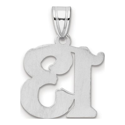 14K White Gold Number 13 Pendant – view 3