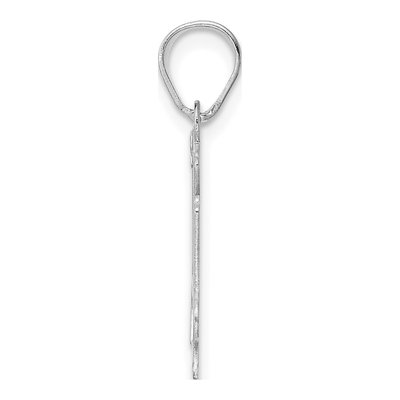 14K White Gold Number 14 Pendant – view 2