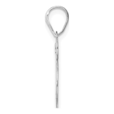 14K White Gold Number 15 Pendant – view 2