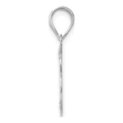 14K White Gold Number 16 Pendant – view 2