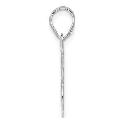 14K White Gold Number 18 Pendant – view 2
