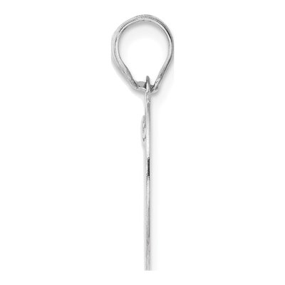 14K White Gold Number 19 Pendant – view 2