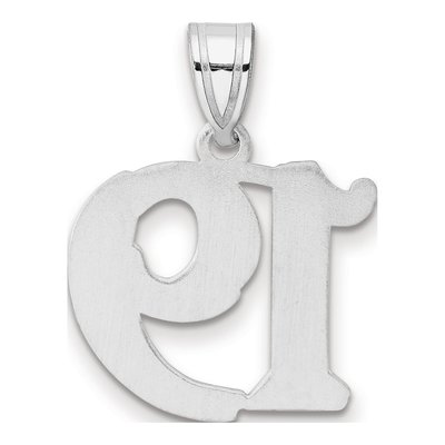 14K White Gold Number 19 Pendant – view 3