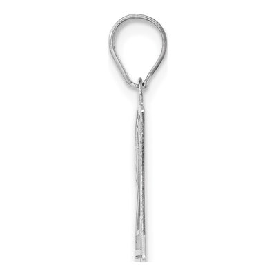 14K White Gold Number 21 Pendant – view 2