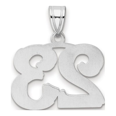 14K White Gold Number 23 Pendant – view 3