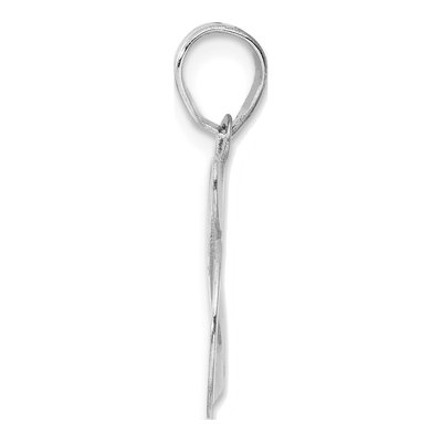 14K White Gold Number 25 Pendant – view 2