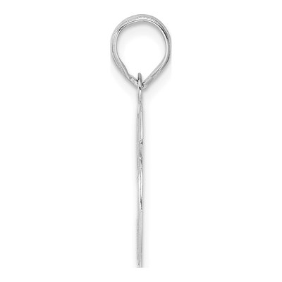 14K White Gold Number 26 Pendant – view 2