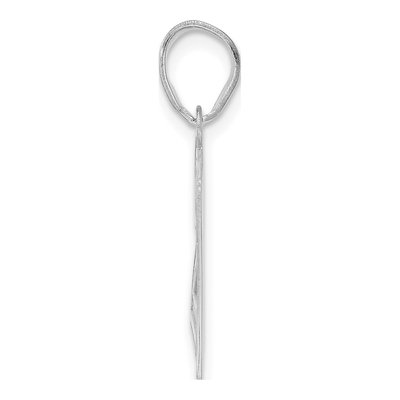 14K White Gold Number 27 Pendant – view 2