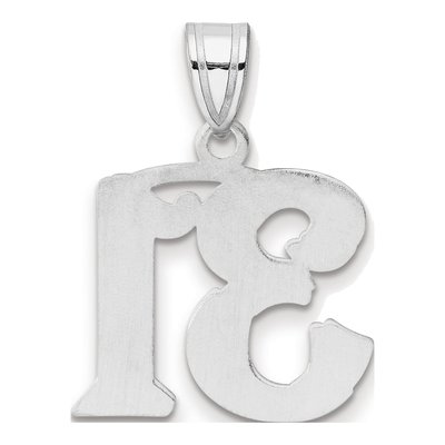 14K White Gold Number 31 Pendant – view 3