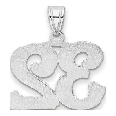14K White Gold Number 32 Pendant – view 3