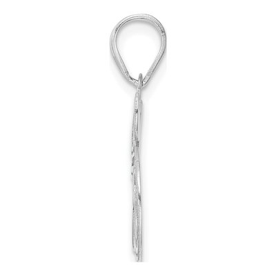 14K White Gold Number 35 Pendant – view 2