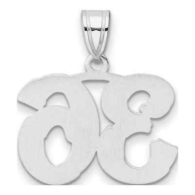 14K White Gold Number 36 Pendant – view 3
