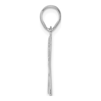 14K White Gold Number 37 Pendant – view 2