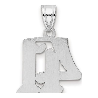 14K White Gold Number 41 Pendant – view 3