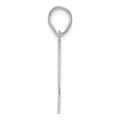 14K White Gold Number 42 Pendant – view 2