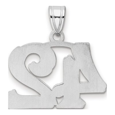 14K White Gold Number 42 Pendant – view 3