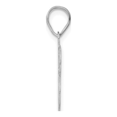 14K White Gold Number 43 Pendant – view 2