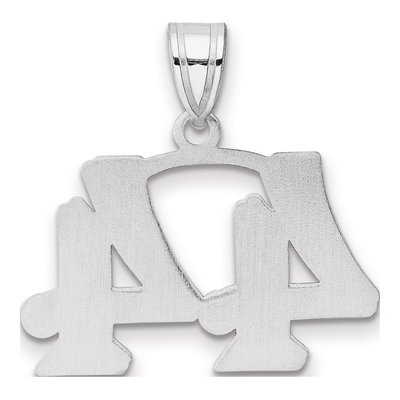 14K White Gold Number 44 Pendant – view 3