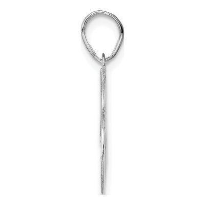 14K White Gold Number 46 Pendant – view 2