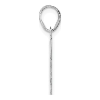 14K White Gold Number 47 Pendant – view 2