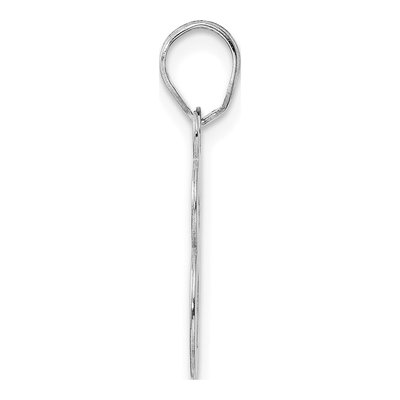14K White Gold Number 48 Pendant – view 2