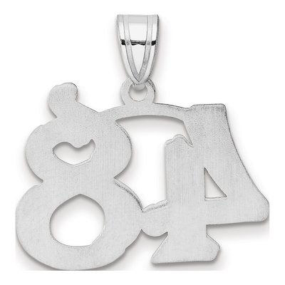 14K White Gold Number 48 Pendant – view 3