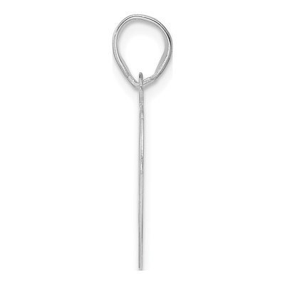 14K White Gold Number 49 Pendant – view 2