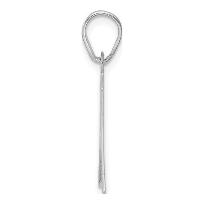 14K White Gold Number 51 Pendant – view 2