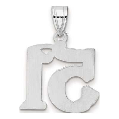 14K White Gold Number 51 Pendant – view 3