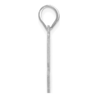 14K White Gold Number 52 Pendant – view 2