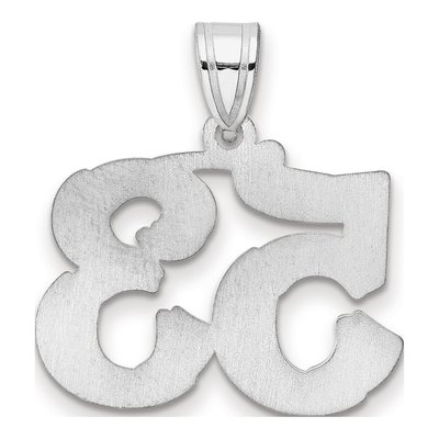 14K White Gold Number 53 Pendant – view 3