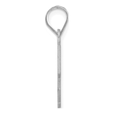 14K White Gold Number 55 Pendant – view 2