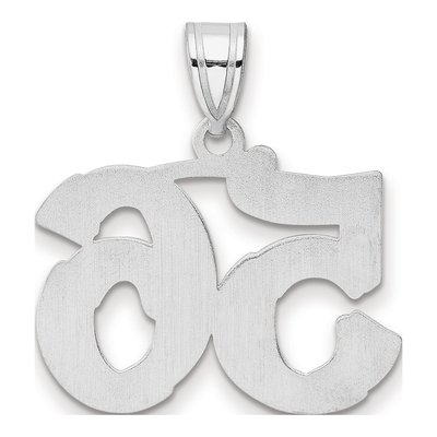 14K White Gold Number 56 Pendant – view 3
