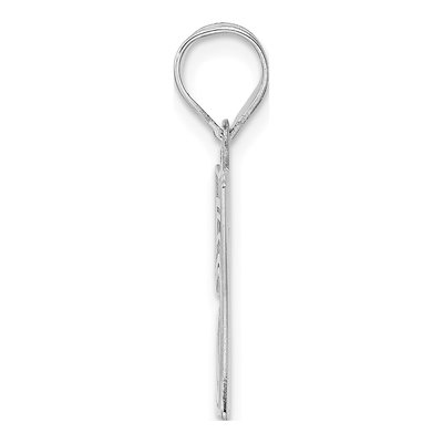 14K White Gold Number 57 Pendant – view 2