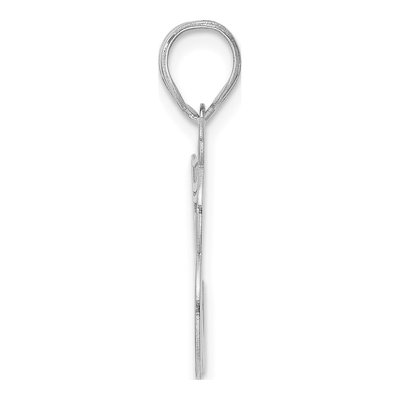 14K White Gold Number 58 Pendant – view 2