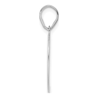 14K White Gold Number 59 Pendant – view 2