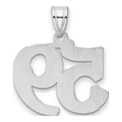 14K White Gold Number 59 Pendant – view 3