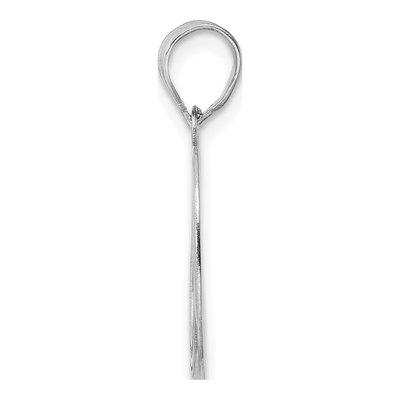14K White Gold Number 60 Pendant – view 2