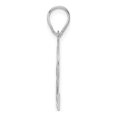 14K White Gold Number 62 Pendant – view 2
