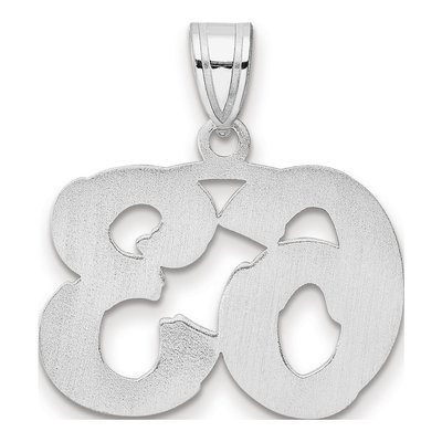14K White Gold Number 63 Pendant – view 3